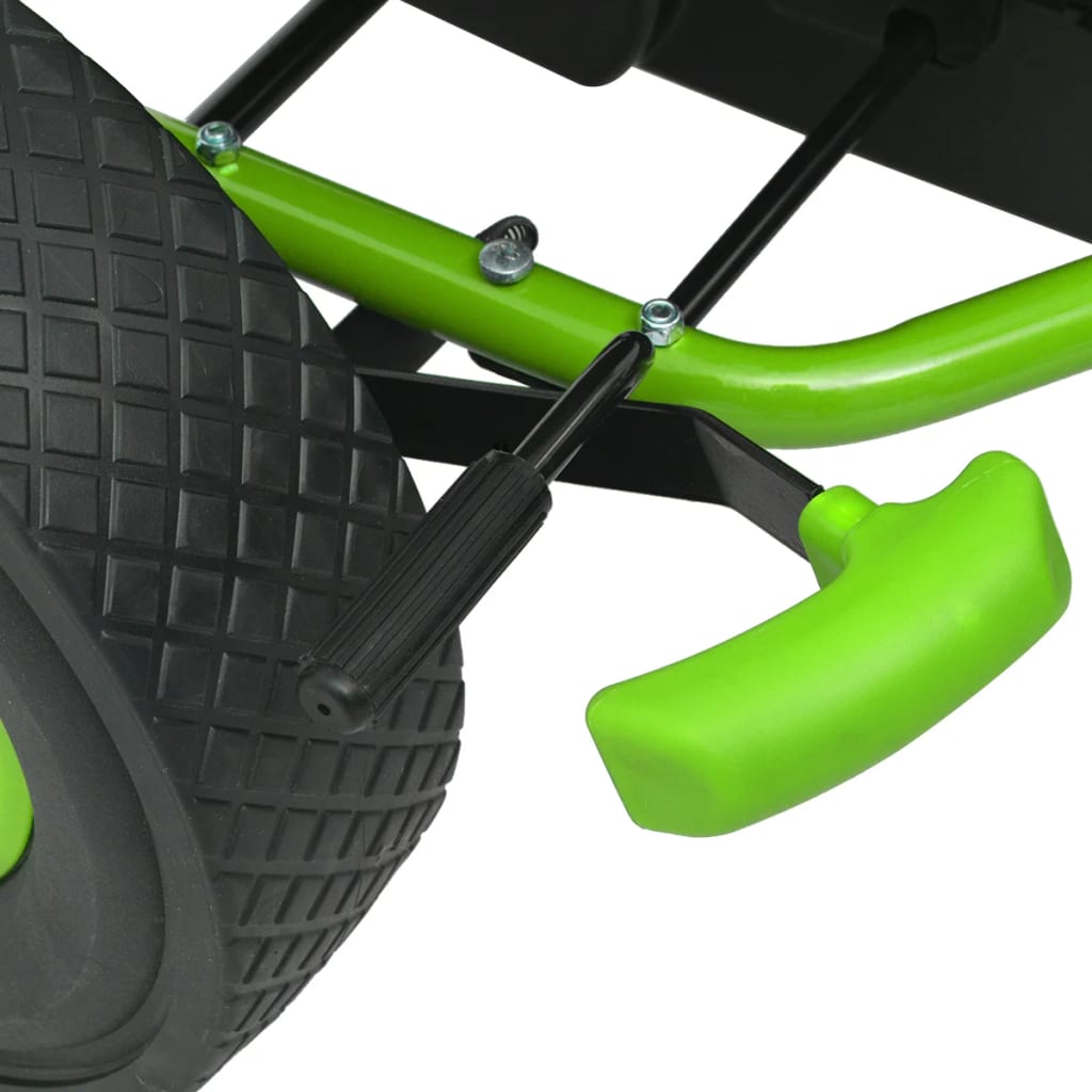 Pedal-go-kart med justerbart sete grønn
