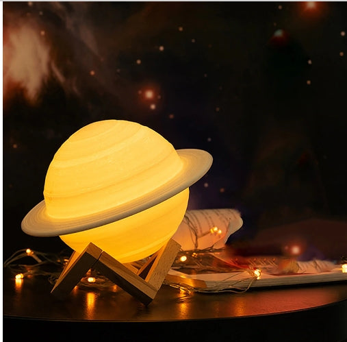 Saturn 3D nattlampe