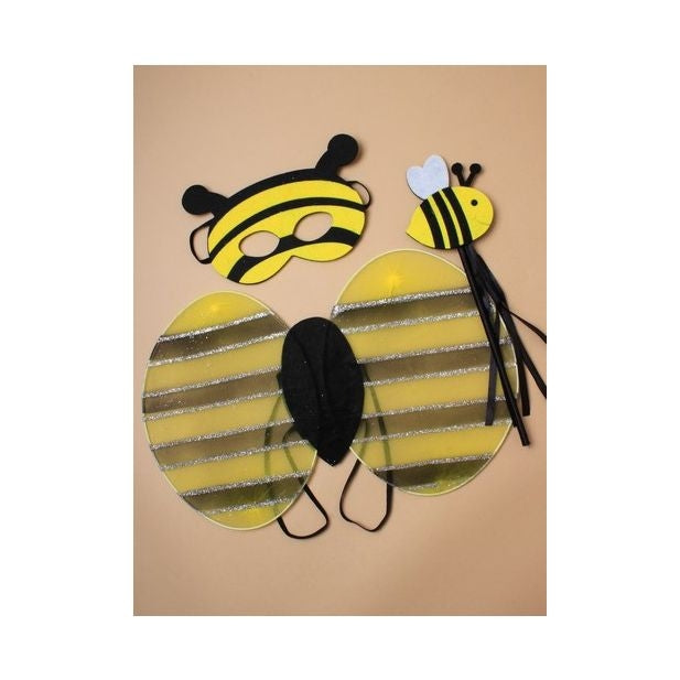 Bie utkledning (vinger, stav og øyemaske)