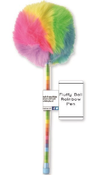 Fluffy regnbue pen
