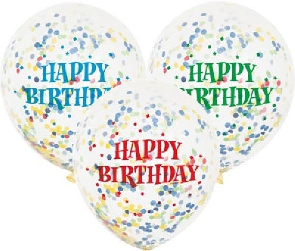 Happy Birthday confetti ballonger