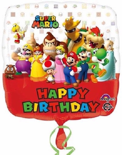 Super Mario «Happy Birthday» folieballong