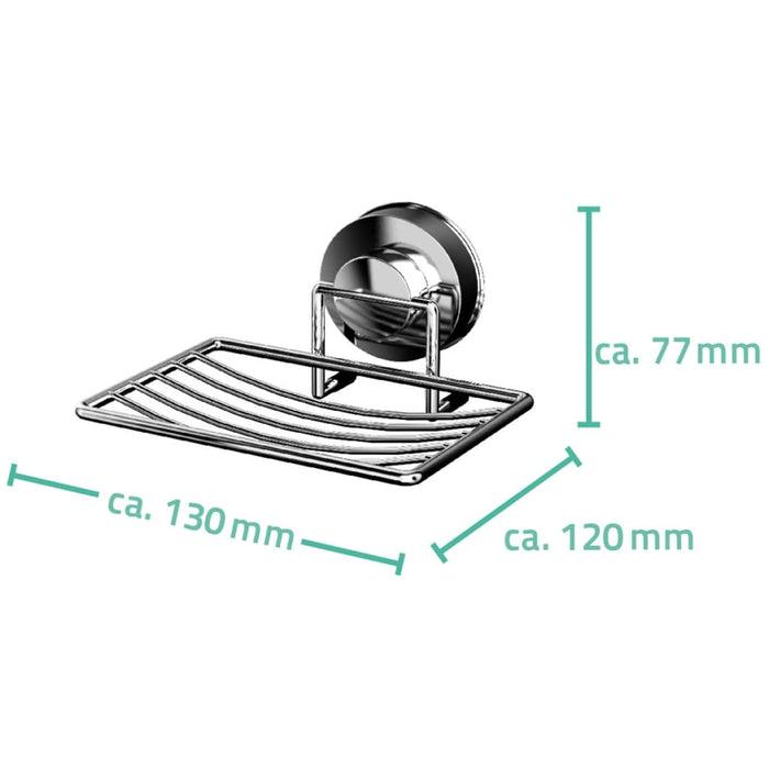 RIDDER Dusj såpeskål 13x12x7,7 cm krom 12040100