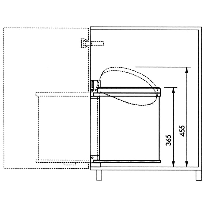 Hailo Skapboks Compact-Box størrelse M 15 L hvit 3555-001