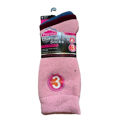 Pro Hike - sokker 3 pk (rosa/vinrød/blå)