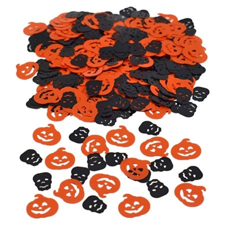 Halloween confetti gresskar/skjellet