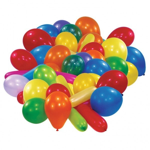 50-pk fargede ballonger mix