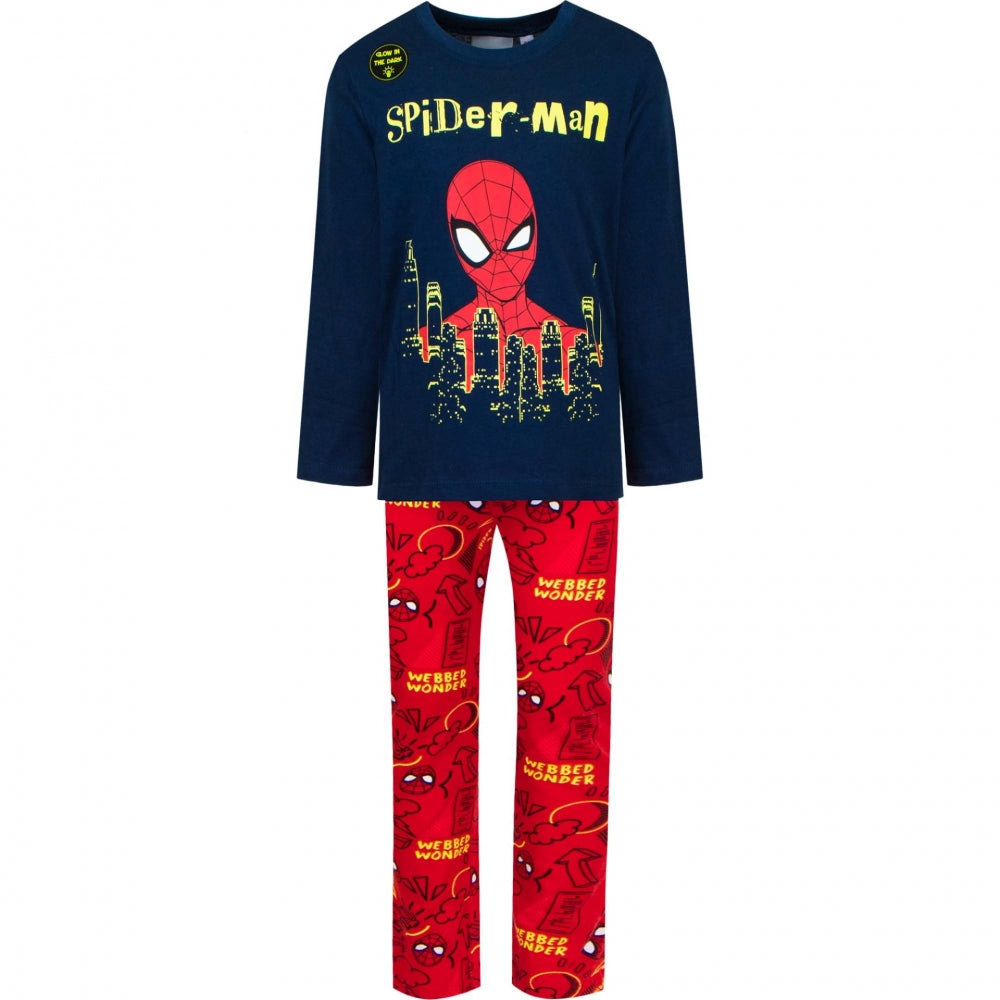 Spiderman «Glow in the dark» pysjamas (Blå)