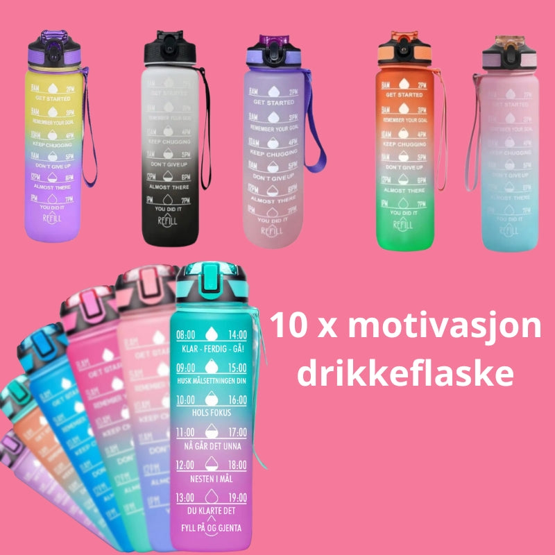 Pakkedeal - 10 x motivasjon drikkeflaske by Celis
