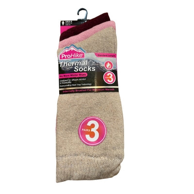 Pro Hike - sokker 3 pk (beige/rosa/vinrød)