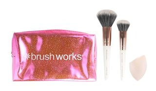 Brushworks Travel Makeup Brush & Sponge Gift Set