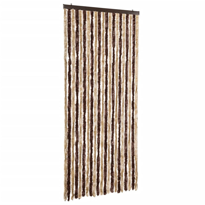 Insektgardin beige og lysebrun 90x220 cm chenille