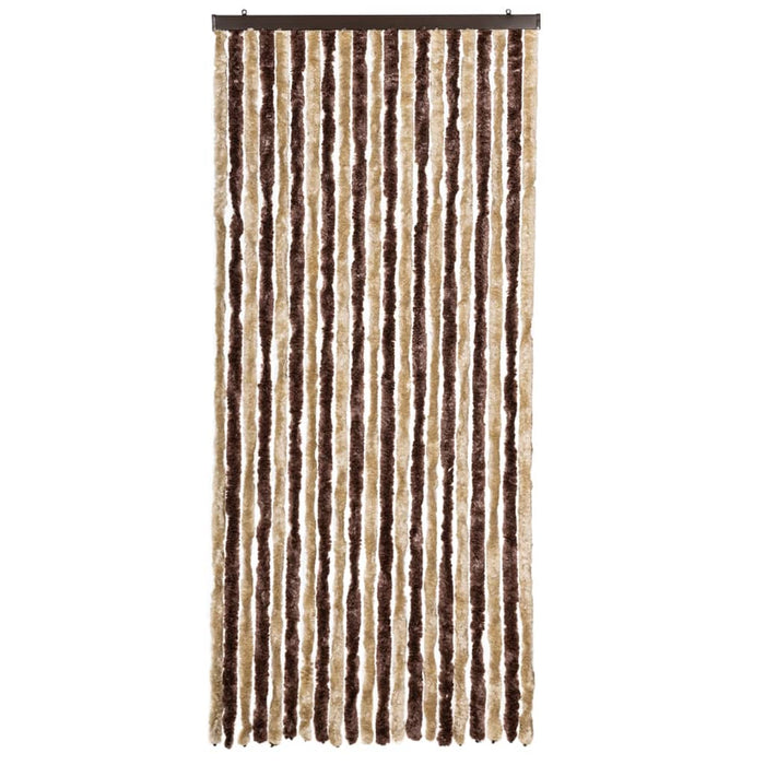 Insektgardin beige og lysebrun 90x220 cm chenille