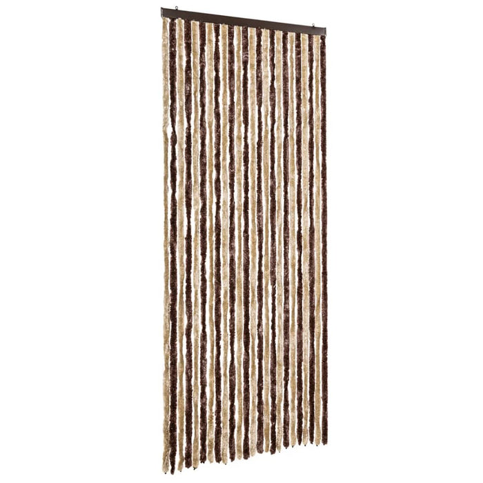 Insektgardin beige og lysebrun 100x220 cm chenille