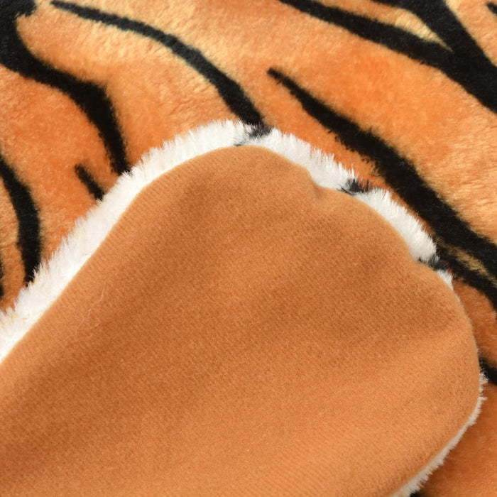 Tigerteppe plysj 144 cm brun