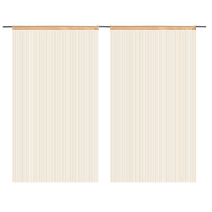 Trådgardiner 2 stk 100x250 cm beige