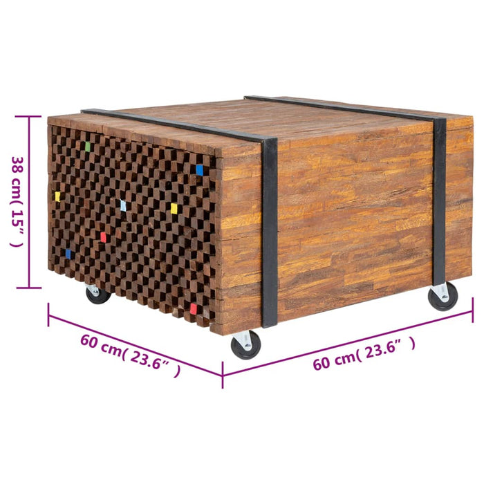 Sidebord teak 60x60x38 cm