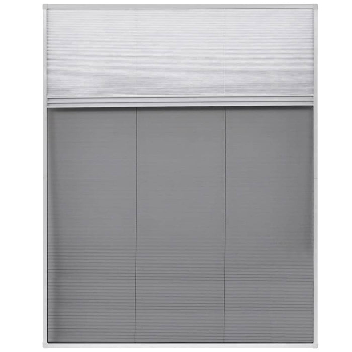 Plissert insektskjerm for vindu aluminium 80x100 cm solskjerm