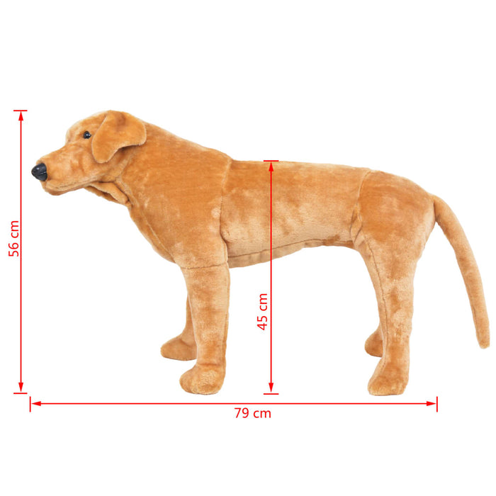 Stående lekehund labrador plysj lysebrun XXL