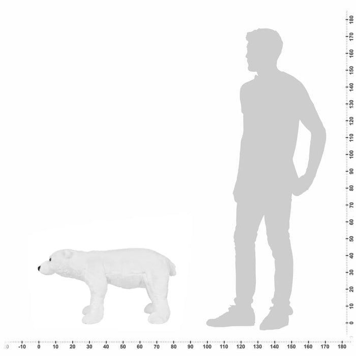Stående lekeisbjørn plysj hvit XXL