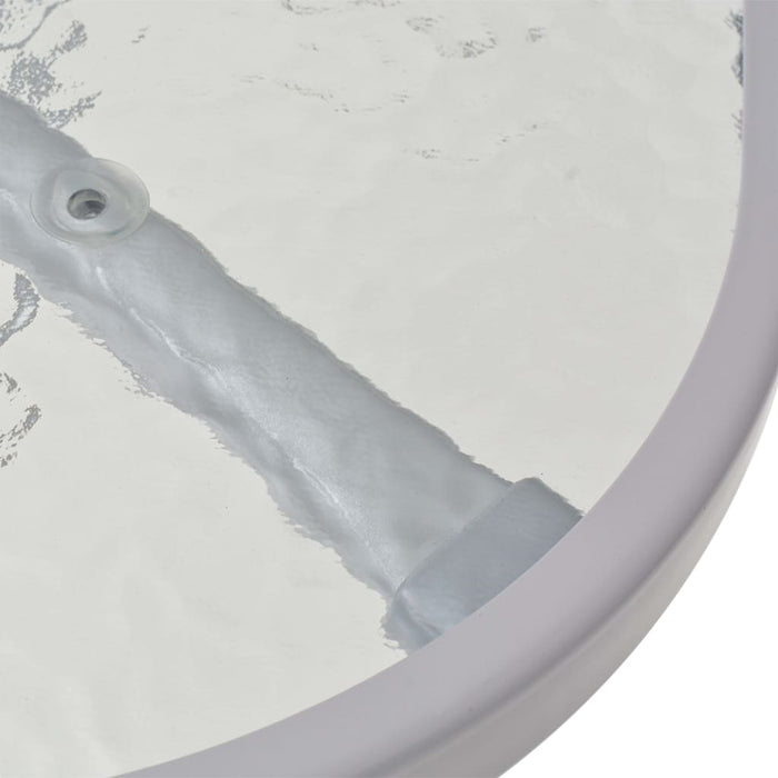 Utendørs spisestue 8 deler stål og textilene grå