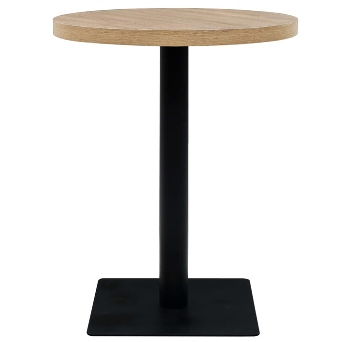 Bistrobord MDF og stål rund 60x75 cm eikefarge