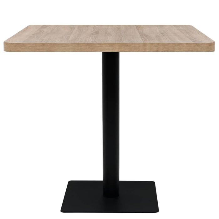 Bistrobord MDF og stål firkantet 80x80x75 cm eikefarge