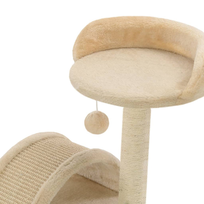 Kloretre med klorestolpe i sisal 40 cm beige og brun