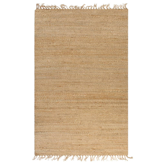 Håndvevd teppe jute stoff 120x180 cm naturell