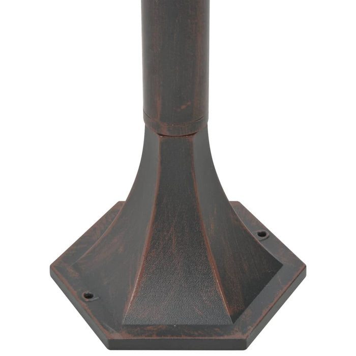 Hagelyktestolpe E27 110 cm 6 stk aluminium bronse