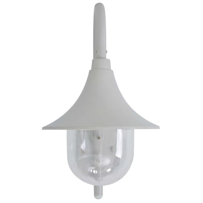 Utendørs vegglampe E27 42 cm aluminium hvit