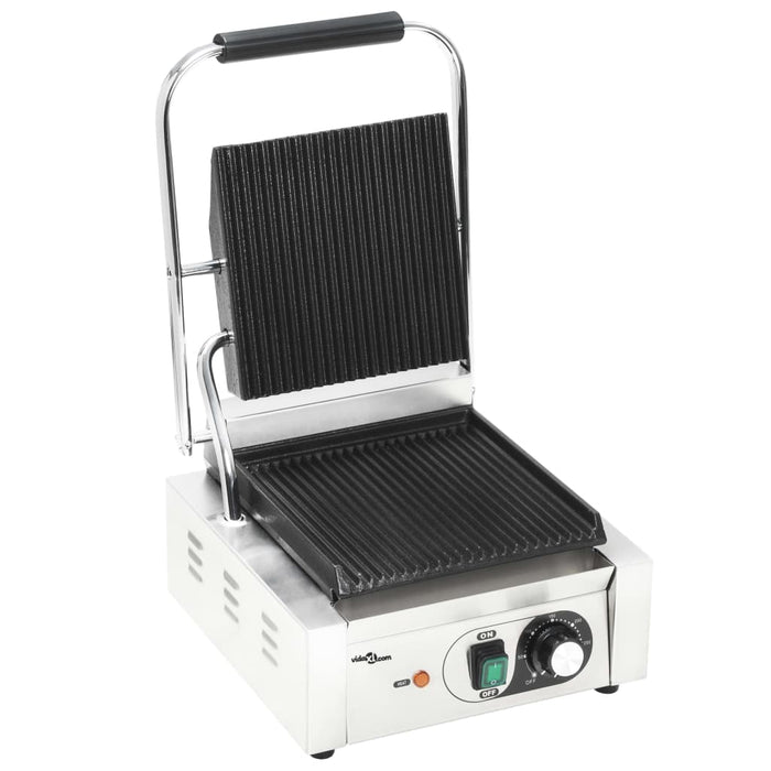 Riflet paninigrill rustfritt stål 1800 W 31x30,5x20 cm