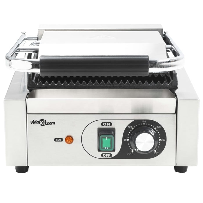 Riflet paninigrill rustfritt stål 1800 W 31x30,5x20 cm