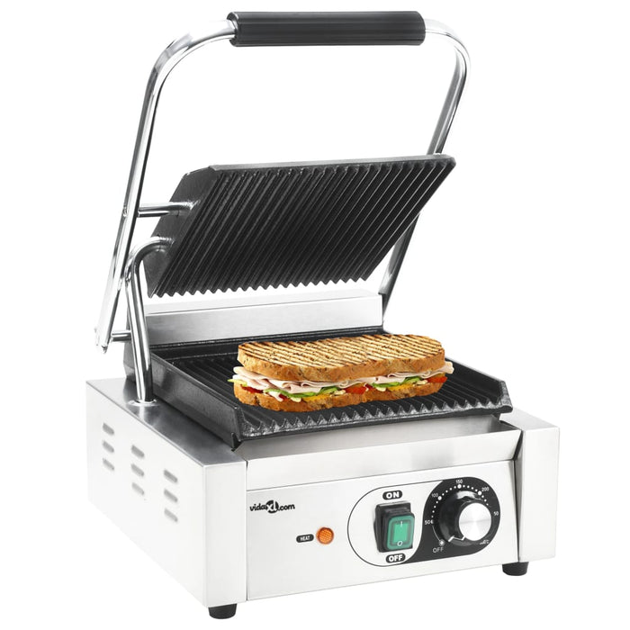 Riflet paninigrill rustfritt stål 1800 W 31x30,5x20 cm