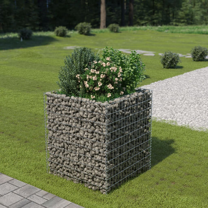 Gabion høybed galvanisert stål 90x90x100 cm