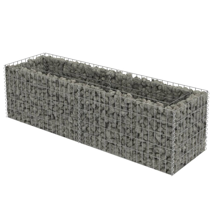 Gabion høybed galvanisert stål 180x50x50 cm