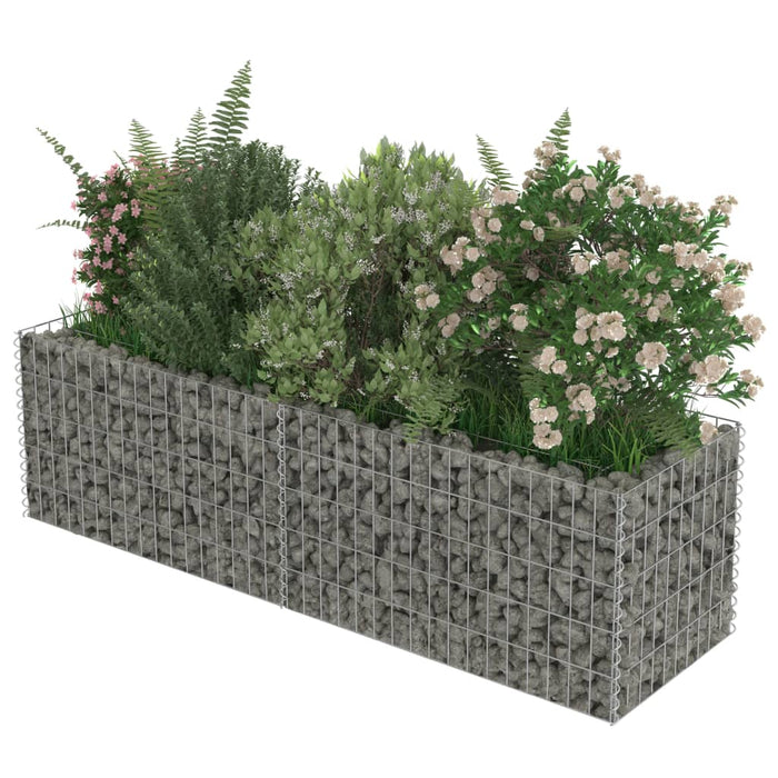 Gabion høybed galvanisert stål 180x50x50 cm