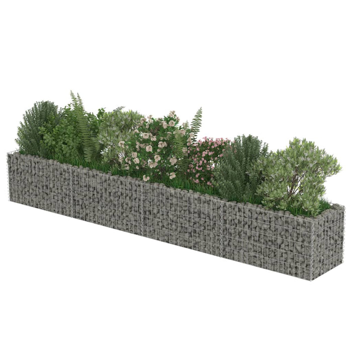 Gabion høybed galvanisert stål 360x50x50 cm