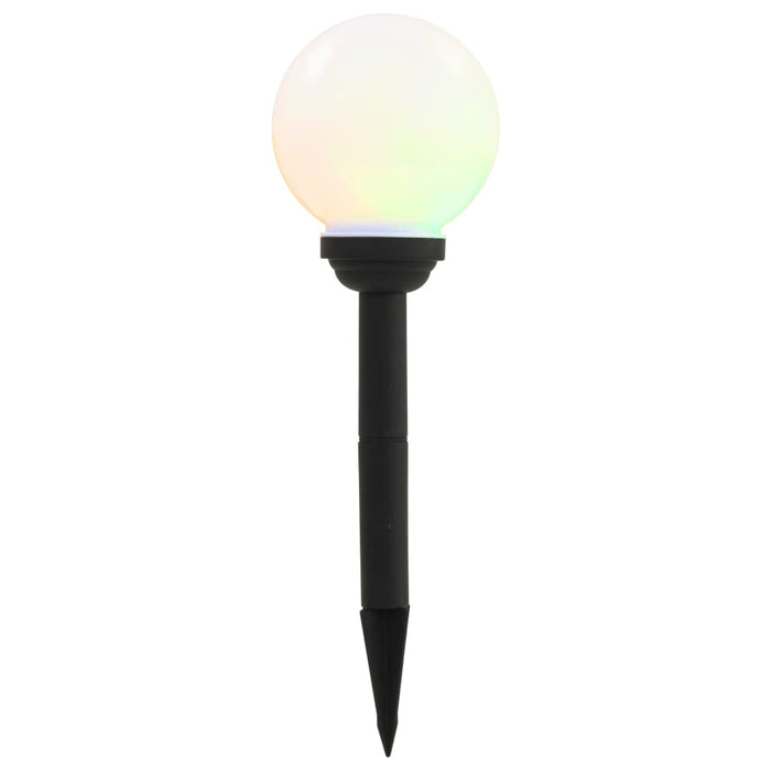 Utendørs sollampe 4 stk LED kuleformet 15 cm RGB