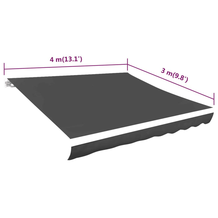 Markiseduk 400x300 cm antrasitt