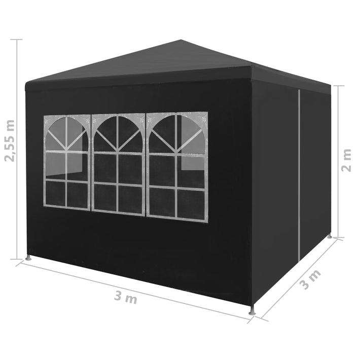 Festtelt 3x3 m antrasitt