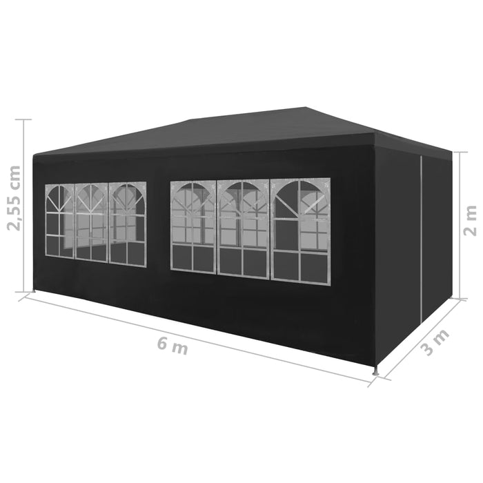 Festtelt 3x6 m antrasitt