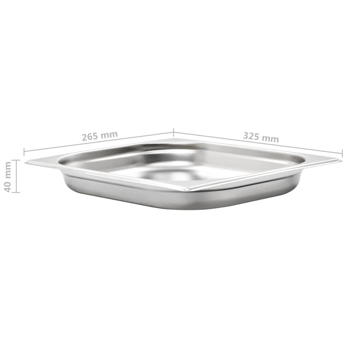 Gastronormbeholdere 8 stk GN 1/2 40 mm rustfritt stål