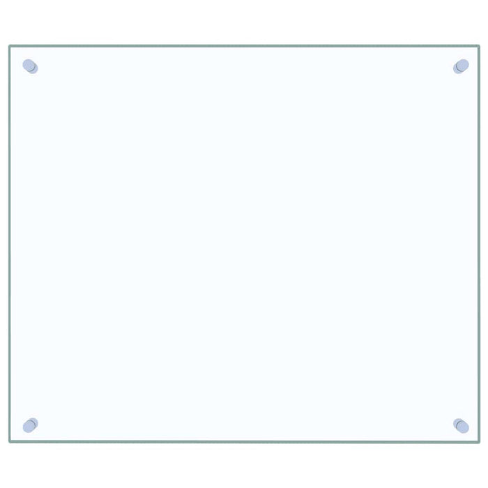 Kjøkkenplate gjennomsiktig 70x60 cm herdet glass