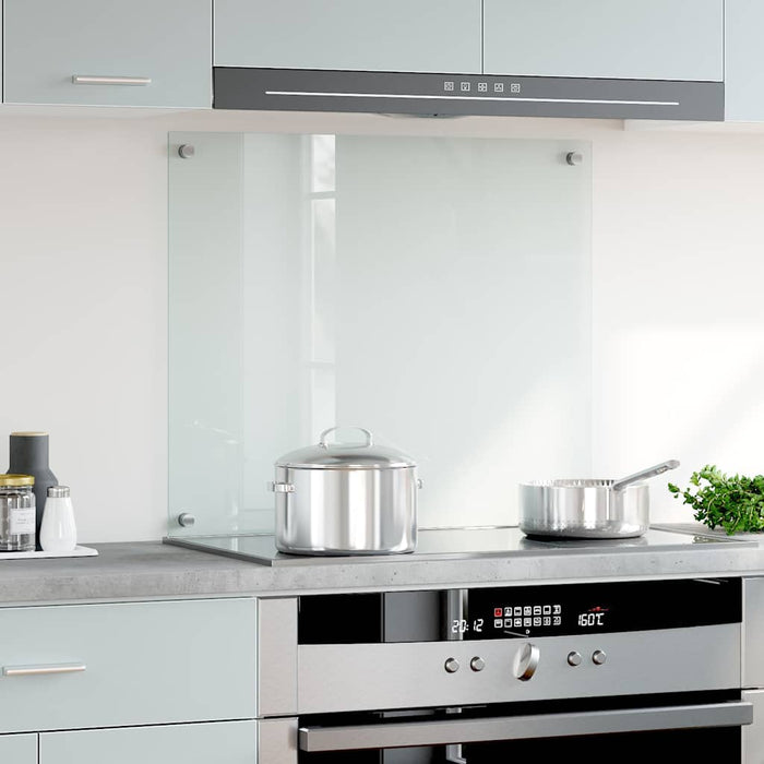 Kjøkkenplate gjennomsiktig 70x60 cm herdet glass