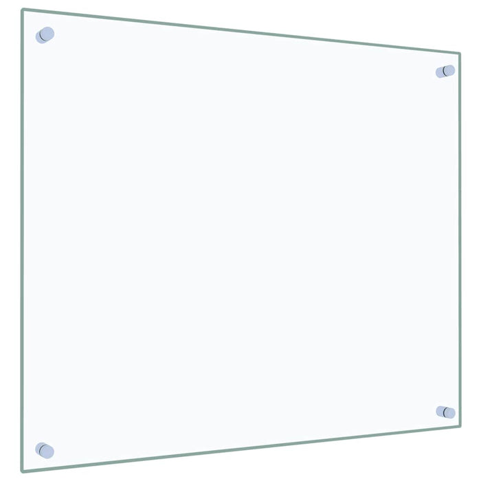 Kjøkkenplate gjennomsiktig 70x60 cm herdet glass
