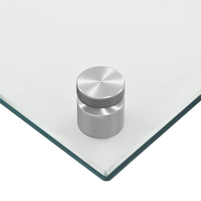 Kjøkkenplate gjennomsiktig 70x60 cm herdet glass