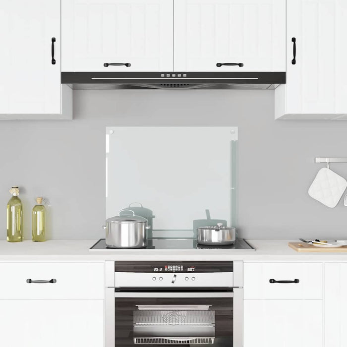 Kjøkkenplate gjennomsiktig 70x60 cm herdet glass