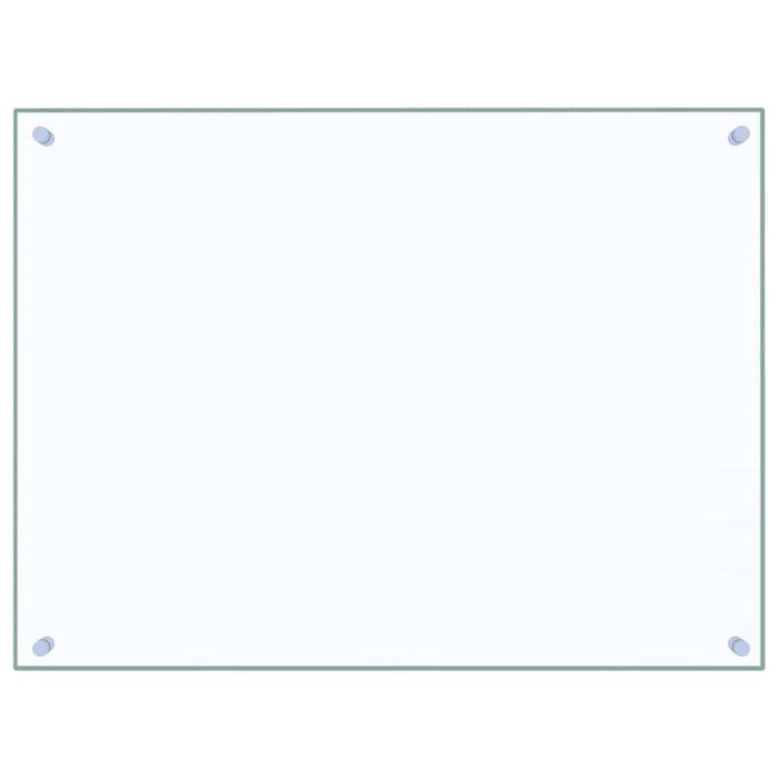 Kjøkkenplate gjennomsiktig 80x60 cm herdet glass