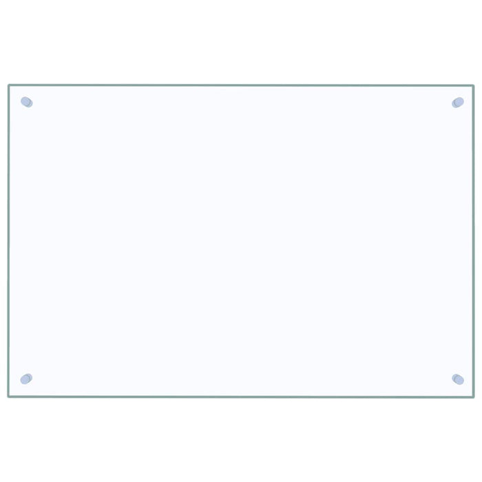 Kjøkkenplate gjennomsiktig 90x60 cm herdet glass